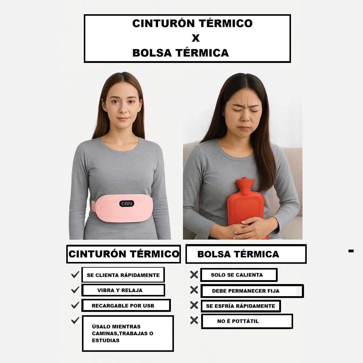 Cinturó Térmica Para Cólicos Menstruales